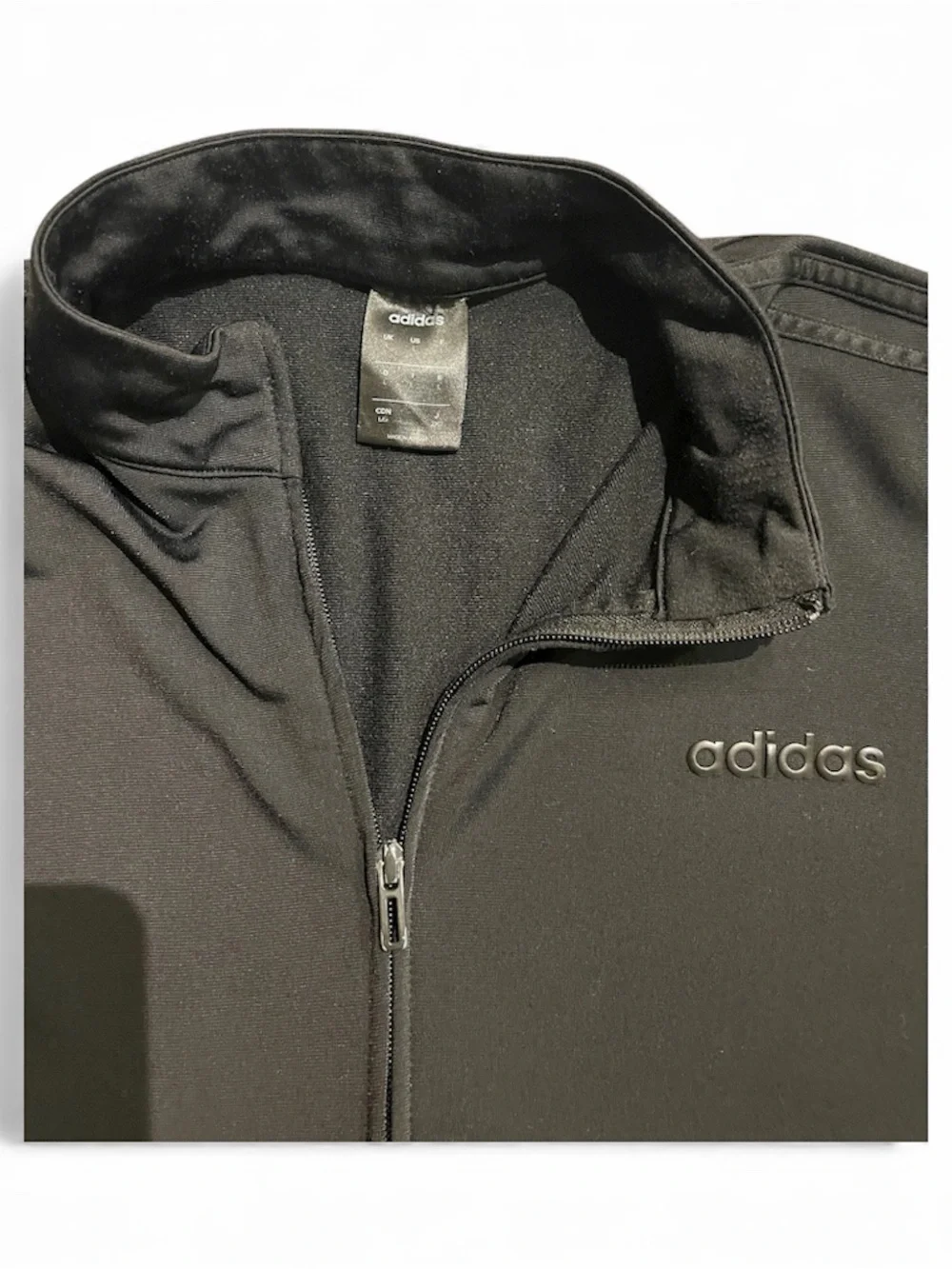 adidas Men's triple Black Full-Zip Performance Jacket